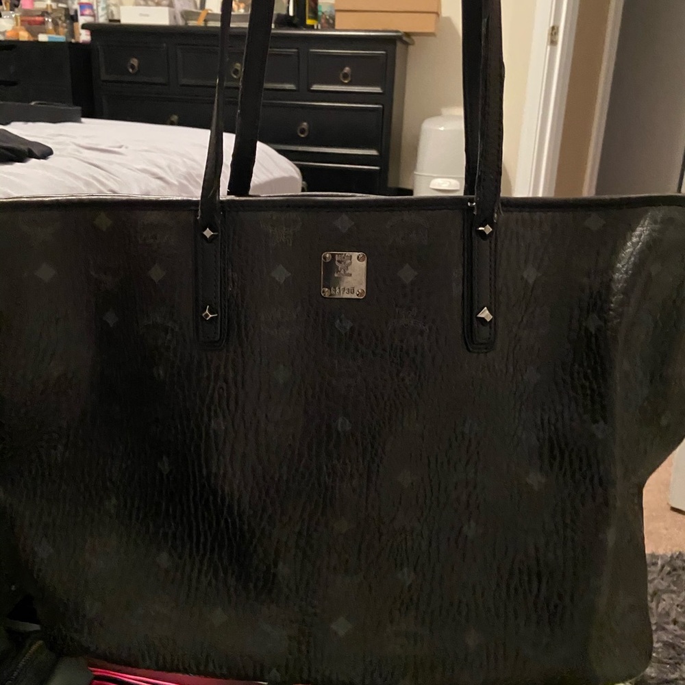 MCM Anya Zip Top Shopper Tote